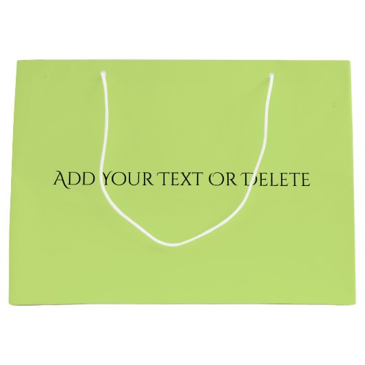 Trend Farben - Frühlingsgrün - Solid Große Geschenktüte (Vorderseite)