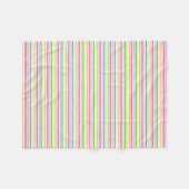 Trend Farben Gelb Grün Rosa Weiß Streifen Fleecedecke (Vorderseite (Horizontal))