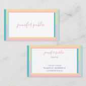 Trend-Farben Handgeschriebene Namenstexte Einfache Visitenkarte (Vorne/Hinten)