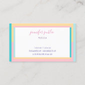 Trend-Farben Handgeschriebene Namenstexte Einfache Visitenkarte (Rückseite)