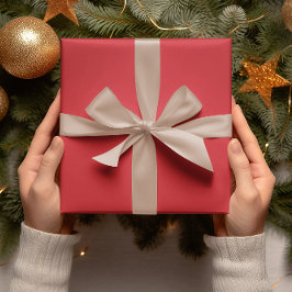 Trend-Farben - kräftige rote Farbe - solide Rolle Geschenkpapier