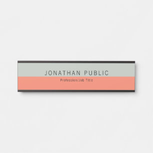 Trend Farben Moderne Berufliche Vorlage Elegant Türschild