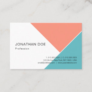 Trend-Farben Moderne, einfache Designvorlage Visitenkarte