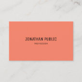 Trend-Farben Moderne, einfache Vorlage Elegant Visitenkarte (Vorderseite)