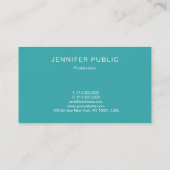 Trend-Farben Moderne Minimalistische Vorlage Visitenkarte (Rückseite)