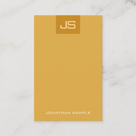 Trend-Farben Moderne Monogramm-Elegante Vorlage Visitenkarte (Vorderseite)