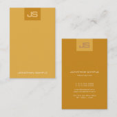 Trend-Farben Moderne Monogramm-Elegante Vorlage Visitenkarte (Vorne/Hinten)