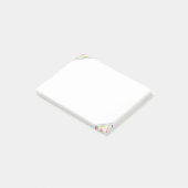 Trend Farben Streifen Vorlage Rosa Gelb Blau Post-it Klebezettel (angewinkelt)