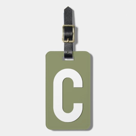 Trend-Farbenanzeige Grüne minimale Gepäckmarke Gepäckanhänger (Vorderseite vertikal)