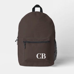 Trend Farbkaffee Brown Monogramm gedruckter Rucksa Bedruckter Rucksack