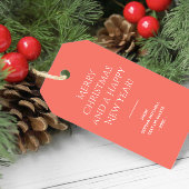 Trend Farbkorallendurchgang Minimalistisch Geschenkanhänger