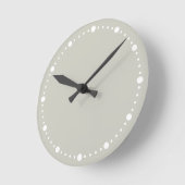 Trend-Farblicht Silber Grau & Dots Uhr rund (Winkel)
