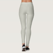 Trend-Farblicht Silber Grau Solid Leggings (Rückseite)