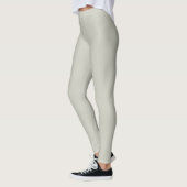 Trend-Farblicht Silber Grau Solid Leggings (Links)