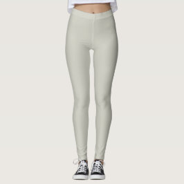 Trend-Farblicht Silber Grau Solid Leggings