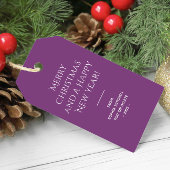 Trend Farbschicht Lila Minimalistisch Geschenkanhänger