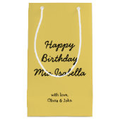 Trend Farbweich gelb, kundenspezifisch kleine Gesc Kleine Geschenktüte (Vorderseite)