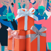 Trend - Flammenrot - Solid Geschenkpapier Set