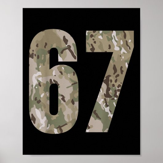 Trend Gen Alpha Six Seven 6 7 Meme Cam Multi Ca Poster (Vorne)