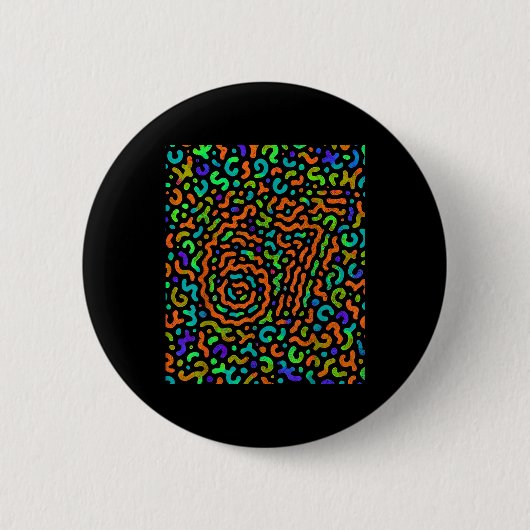 Trend Gen Z Alpha Six Seven 6 7 _2 Button (Vorderseite)