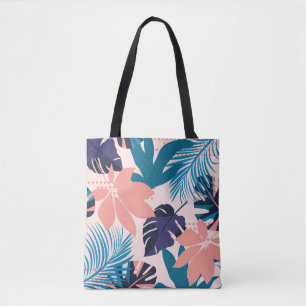 Trend glänzend nahtlos mit farbenfrohen Tropen Tasche