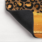 Trend Gold Schlaganfälle auf die Tigerhaut Mousepad (Ecke)
