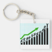Trend Graph Schlüsselanhänger nach oben (Vorderseite)