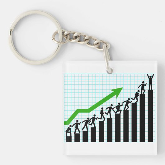 Trend Graph Schlüsselanhänger nach oben (Vorderseite)