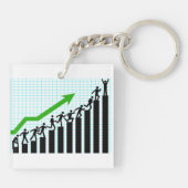 Trend Graph Schlüsselanhänger nach oben (Rückseite)