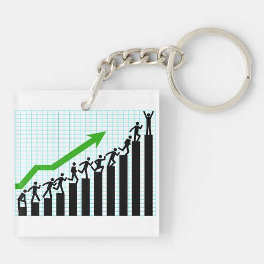 Trend Graph Schlüsselanhänger nach oben (Rückseite)