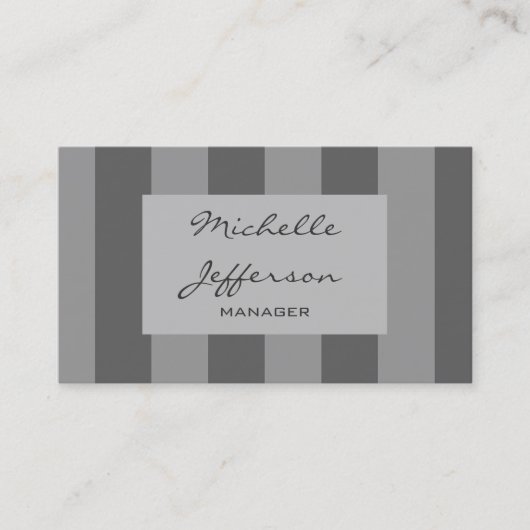 Trend Graue Musterhandschriftlich Manager-Visitenk Visitenkarte (Vorderseite)