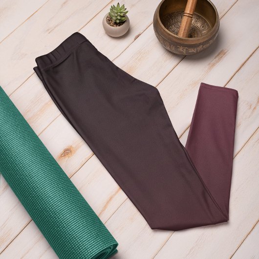 Trend Herbst Roter Wein Ombre Leggings