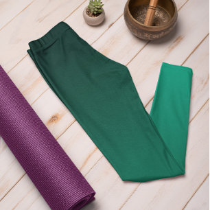 Trend im Herbst Farbe Jade Green Ombre Leggings