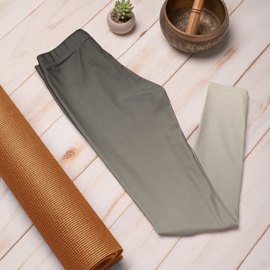 Trend im Herbst Farbe Naturbeige Ombre Leggings