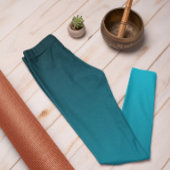 Trend im Herbst Farbe Vivid Cyan Ombre Leggings