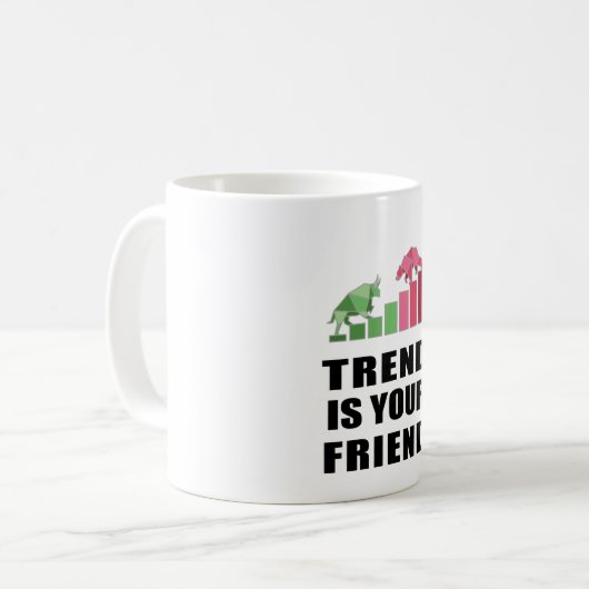 Trend ist dein Freund Kaffeetasse (Vorderseite Links)
