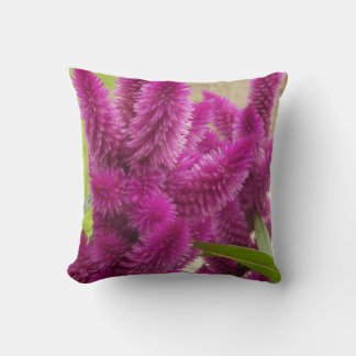 Trend-Kissen mit Bild der Celosia-Blume Kissen