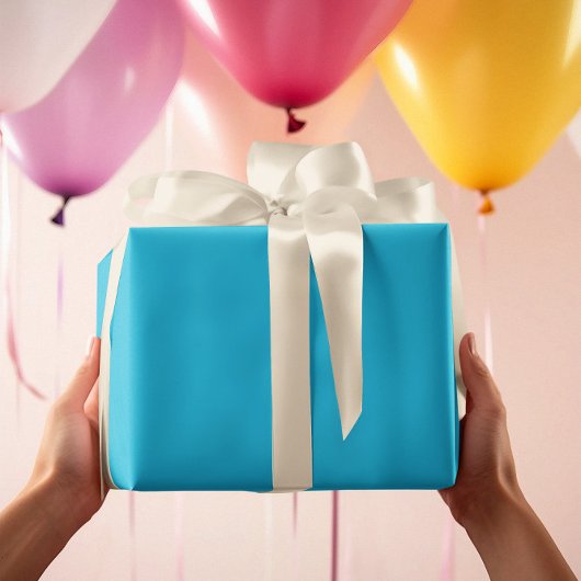 Trend - lebhafte Cyan-Farbe - Solid Geschenkpapier Set