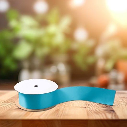 Trend - lebhafte Cyan-Farbe - Solid Satinband