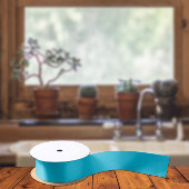 Trend - lebhafte Cyan-Farbe - Solid Satinband