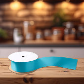 Trend - lebhafte Cyan-Farbe - Solid Satinband