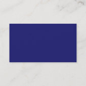 Trend Midnight Blue White Consultant Business Card Visitenkarte (Rückseite)