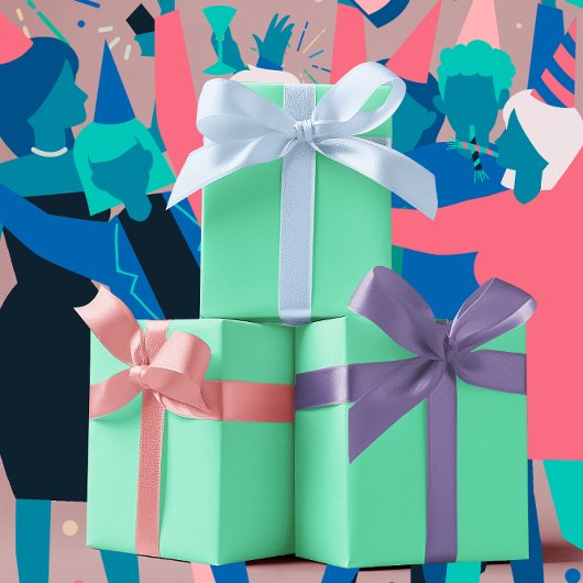 Trend - Mini-Grüne Farbe - Solid Geschenkpapier Set