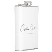 Trend Minimalistisch Moderne Schlichte Kalligraphi Flachmann (Rechts)