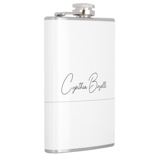 Trend Minimalistisch Moderne Schlichte Kalligraphi Flachmann (Rechts)