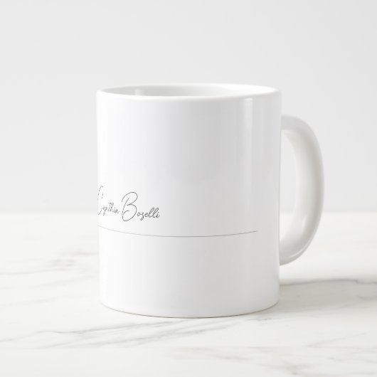 Trend Minimalistisch Moderne Schlichte Kalligraphi Jumbo-Tasse (Vorderseite Rechts)