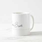 Trend Minimalistisch Moderne Schlichte Kalligraphi Kaffeetasse (VorderseiteRechts)