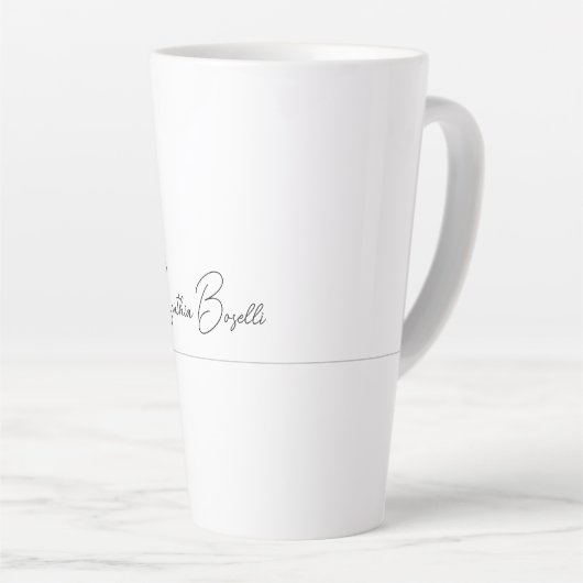 Trend Minimalistisch Moderne Schlichte Kalligraphi Milchtasse (Rechte Ecke)