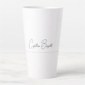 Trend Minimalistisch Moderne Schlichte Kalligraphi Milchtasse (Vorderseite)