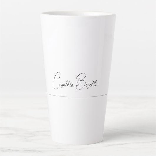 Trend Minimalistisch Moderne Schlichte Kalligraphi Milchtasse (Vorderseite)